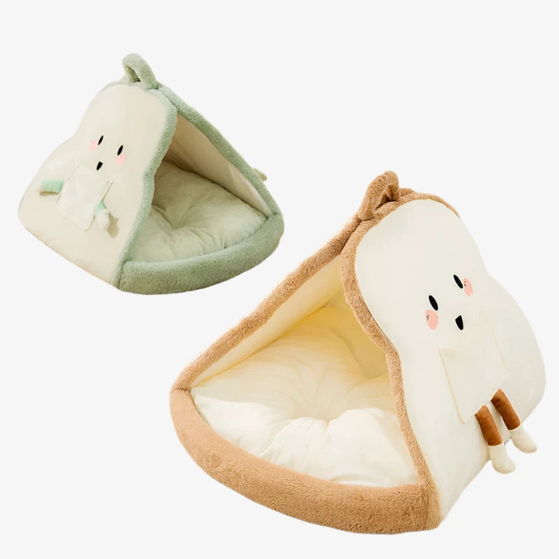 Cozy Bread-Shaped Cat House – Warm, Comfy & Perfect for Winter!