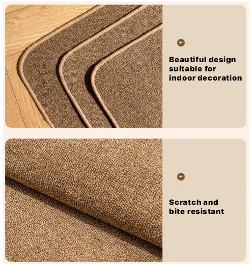 Wear-Resistant Sisal Cat Scratch Mat!