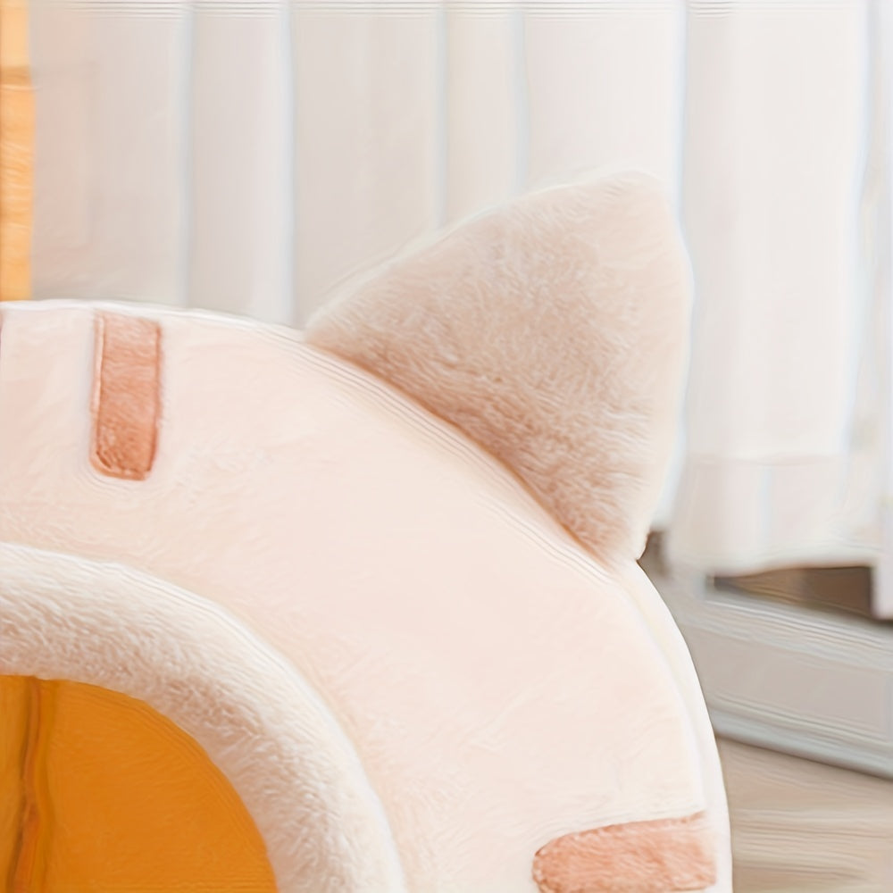 Whisker Haven Cat Bed – Cozy, Non-Slip, All-Season Comfort!