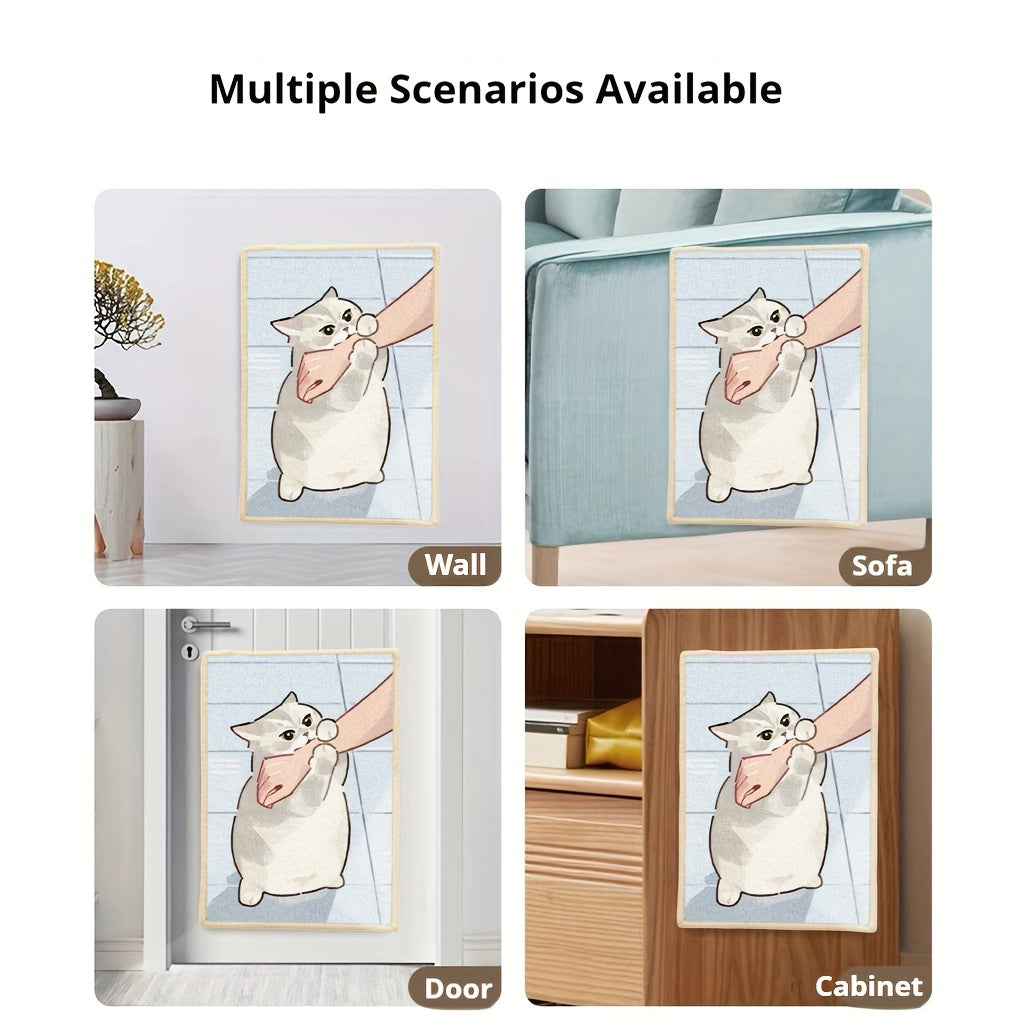 Wall-Mounted Cat Scratcher & Furniture Protector