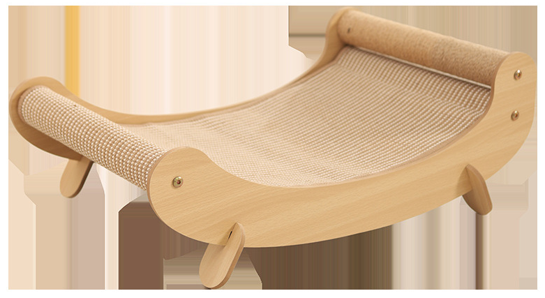 Multi-Functional Scratching Bed – Sturdy, Durable Natural Wood Frame