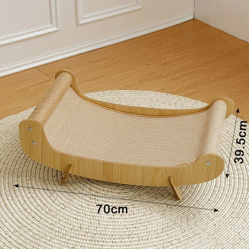 Multi-Functional Scratching Bed – Sturdy, Durable Natural Wood Frame