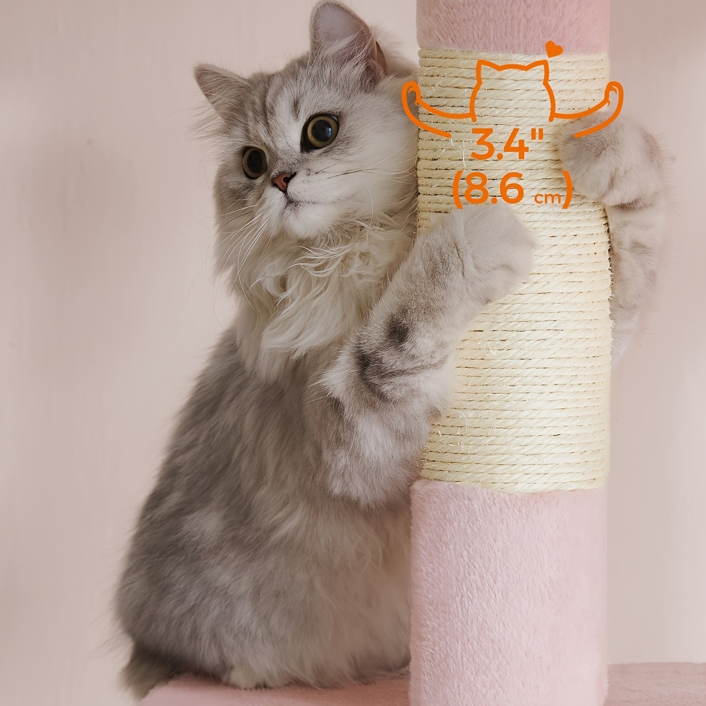 Feandrea 33-Inch Cat Tree – Tower with Perch, Caves & Scratching Post