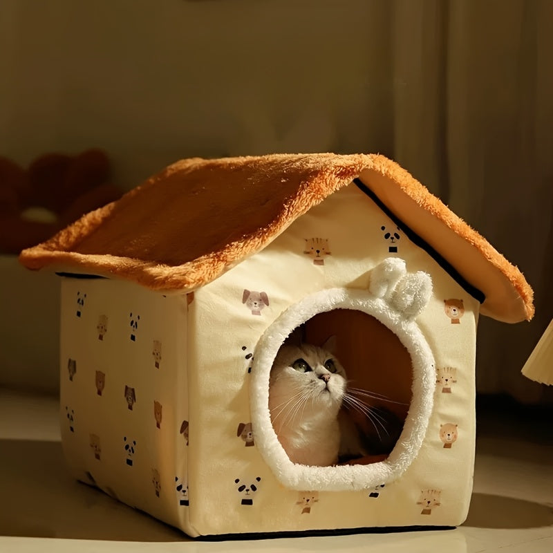 Classic Soft Cat House – All-Season Washable Pet Nest