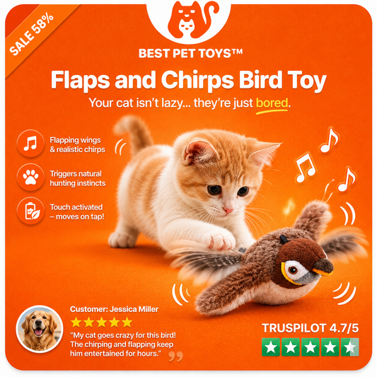 Best Pet Toys™ Flapping Bird Toy