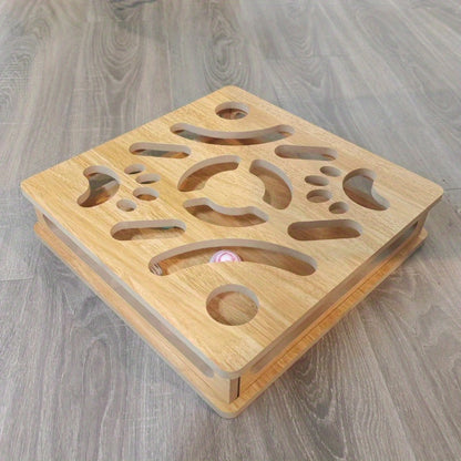 Wooden Multi-Level Cat Puzzle Toy