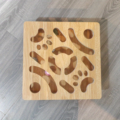 Wooden Multi-Level Cat Puzzle Toy