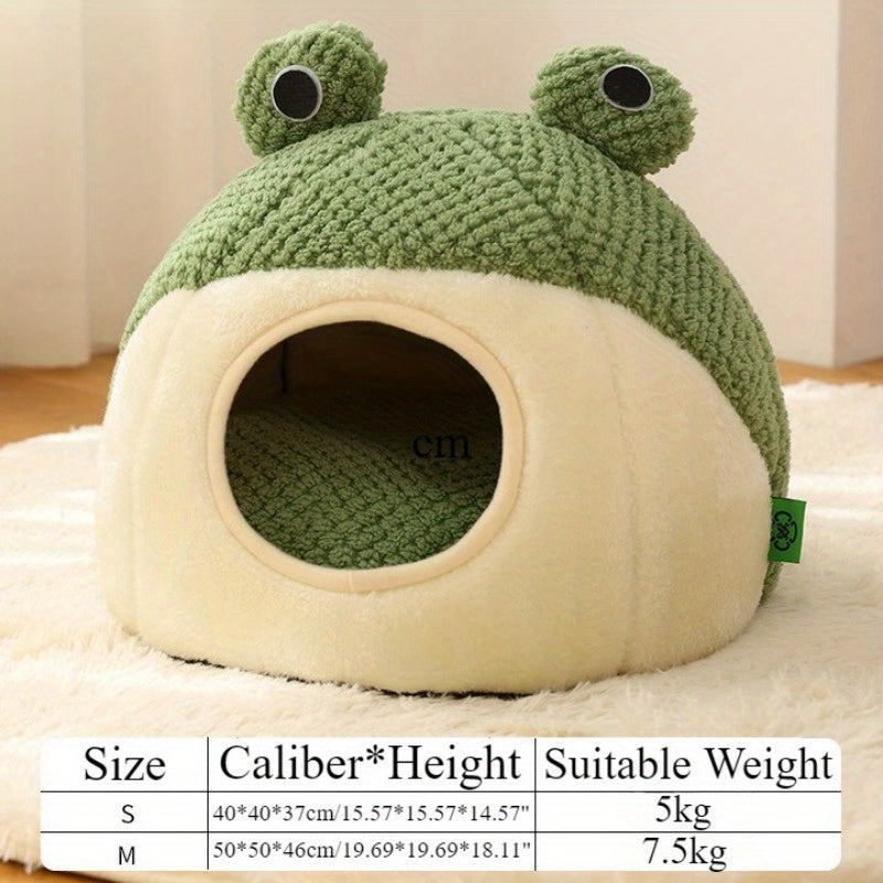 Adorable Frog-Shaped Cat Bed - Cozy Comfort for Cats