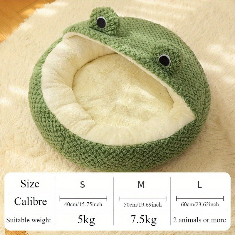 Adorable Frog-Shaped Cat Bed - Cozy Comfort for Cats
