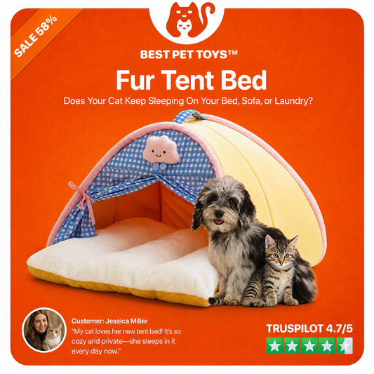 Best Pet Toys™ Fur Tent Bed