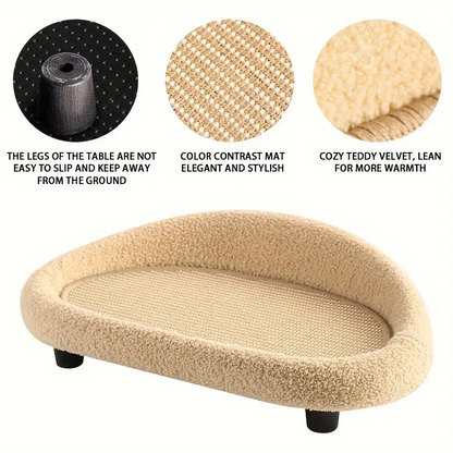 2-in-1 Warm Cat Bed & Sisal Scratching Pad – Cozy & Durable!