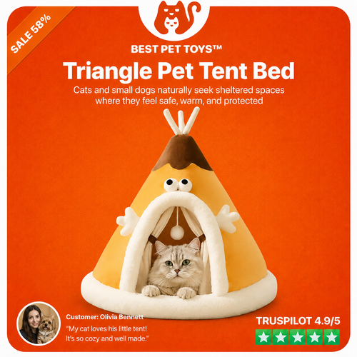 Best Pet Toys™ Triangle Pet Tent Bed