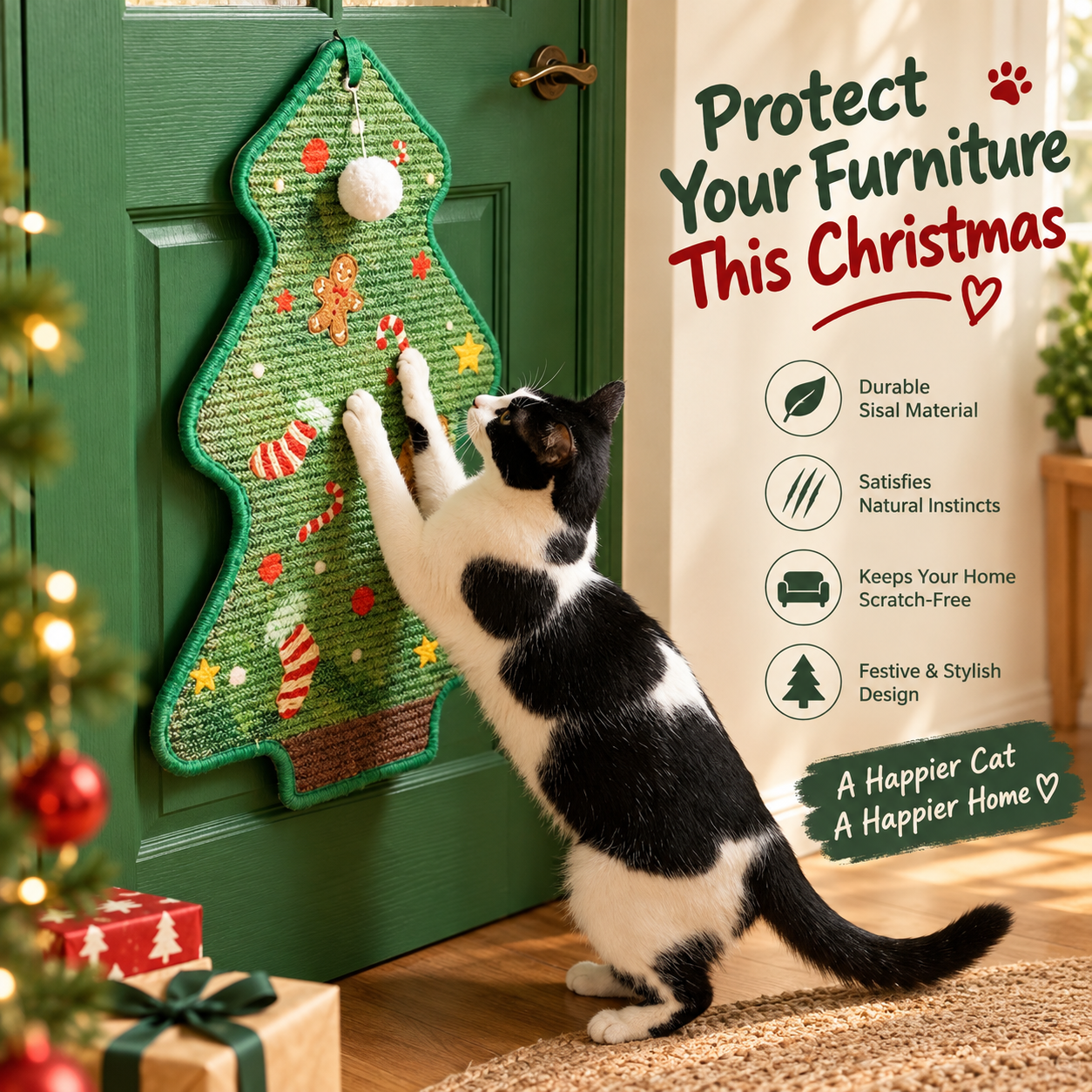 Best Pet Toys™ Christmas Sisal Cat Scratcher