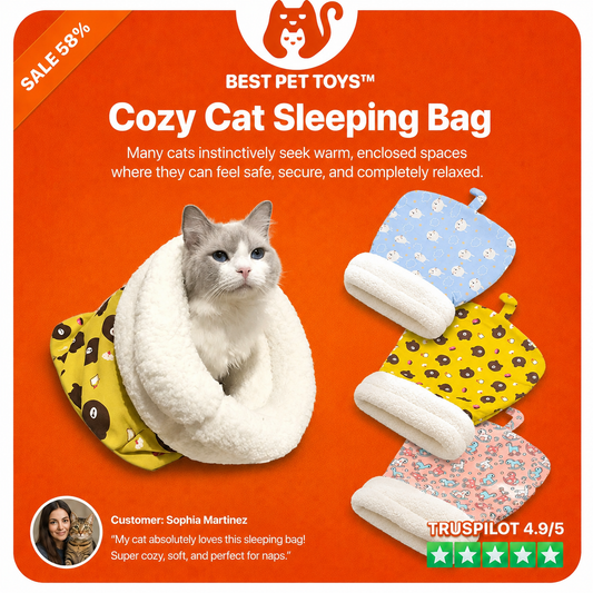 Best Pet Toys™ Cozy Cat Sleeping Bag