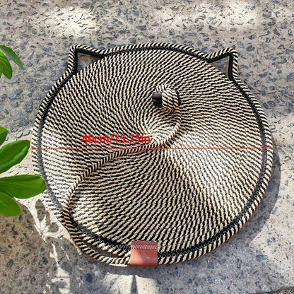 Deluxe Sisal Cat Scratching Mat – Durable Pad with Ball Toy