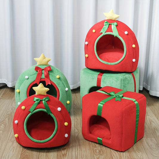Christmas Tree Pet Bed – Warm & Cozy Winter Nest