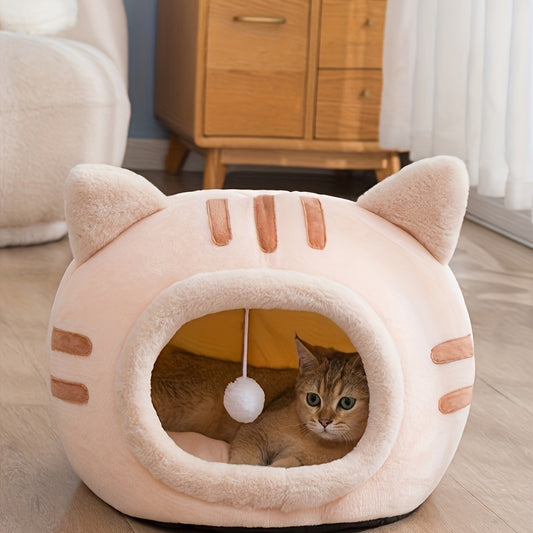 Whisker Haven Cat Bed – Cozy, Non-Slip, All-Season Comfort!