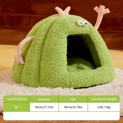Monster-Shaped Cat & Dog Bed – Semi-Enclosed, Warm & Cozy Design