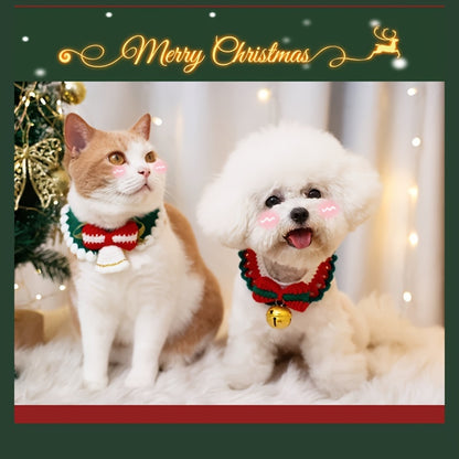 Festive Christmas Pet Scarf – Cozy Knit Holiday Accessory