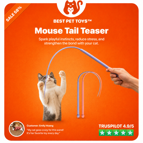 Best Pet Toys™ Mouse Tail Teaser