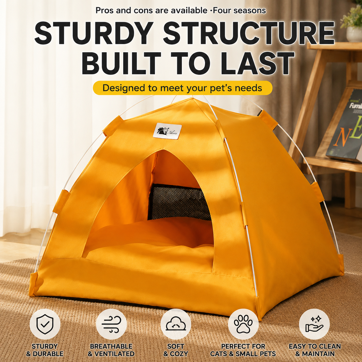 Best Pet Toys™ Foldable Pet Tent Bed