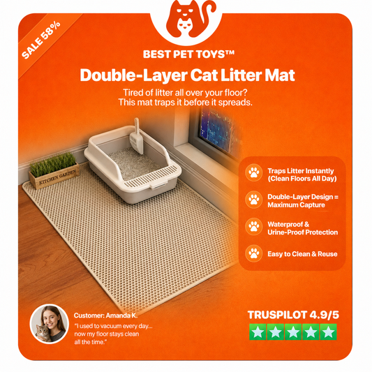 Best Pet Toys™ Double-Layer Cat Litter Mat