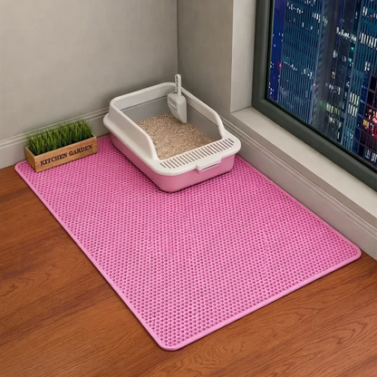 Double-Layer Cat Litter Mat – Non-Slip, Waterproof & Durable