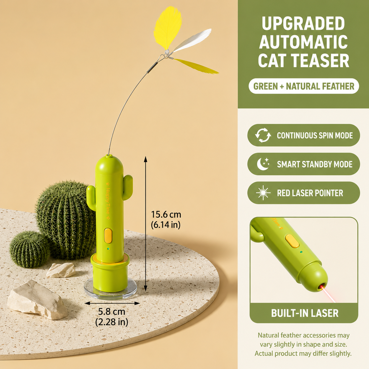 Best Pet Toys™ CactusSpin Interactive Cat Toy