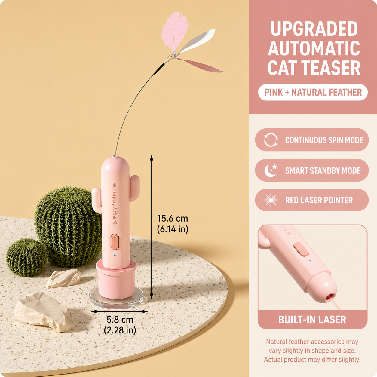 Best Pet Toys™ CactusSpin Interactive Cat Toy
