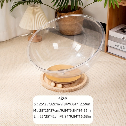 All-Season Space Capsule Cat Bed with Trackball Toy – Easy & Fun!