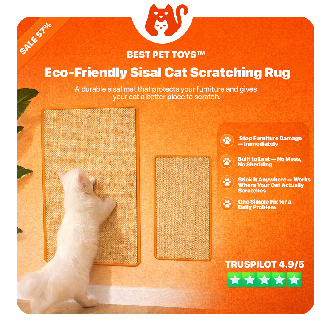 Best Pet Toys™ Eco-Friendly Sisal Cat Scratching Rug