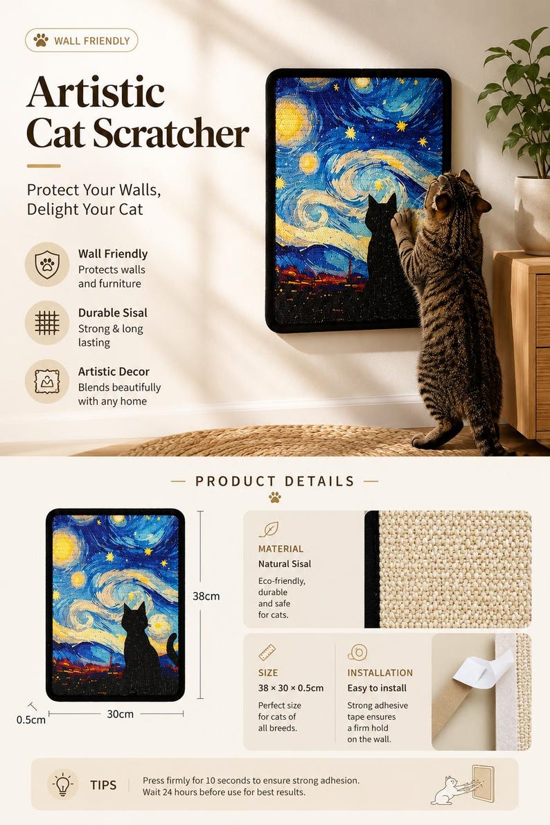 Best Pet Toys™ Soft Fabric Wall Scratcher