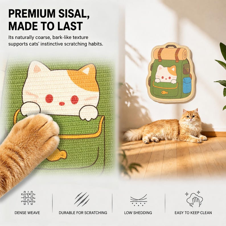 Best Pet Toys™ ClawPack – Wall Sisal Scratcher