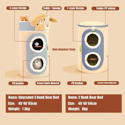 Multi-Layer Cat Climbing Frame Cat Bed Condo Tower