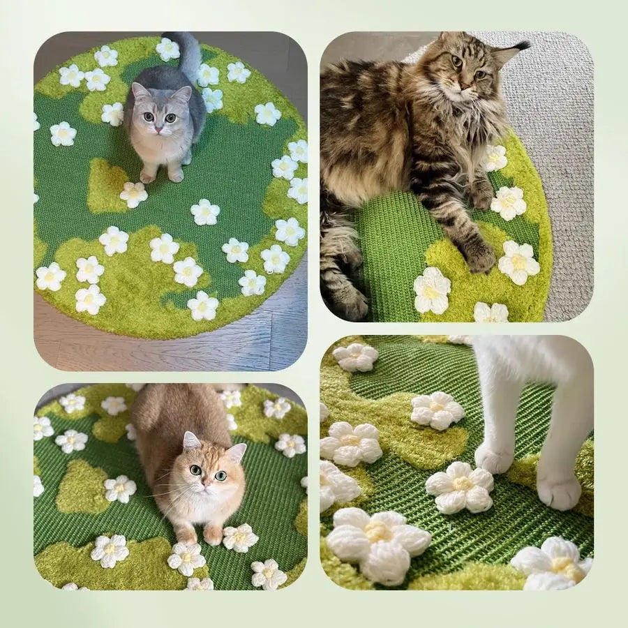 Large Sisal Cat Scratcher Rug (31")