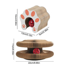 Foldable Cat Scratcher with Ball Track – Interactive Accordion Toy