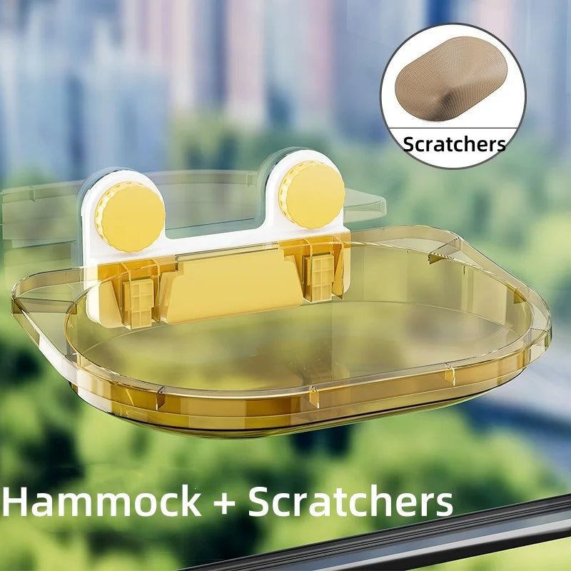 Large Cat Window Hammock – Strong Suction Cups, Breathable Bed & Scratcher