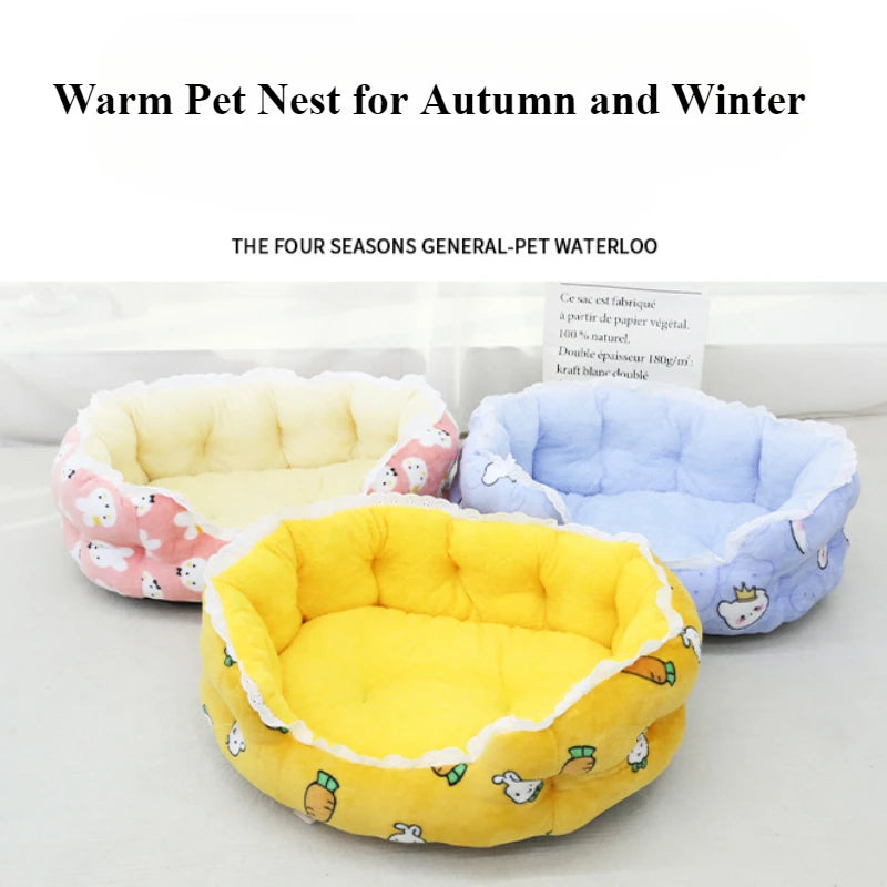 Super Soft Hairy Pet Bed – Warm Sofa for Cats & Small Dogs