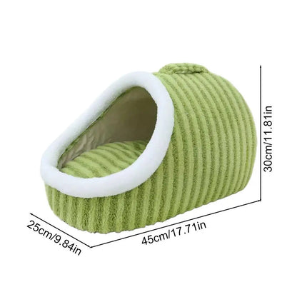 Cozy Slipper Cat Cave – Covered Hideaway Bed for Indoor Cats