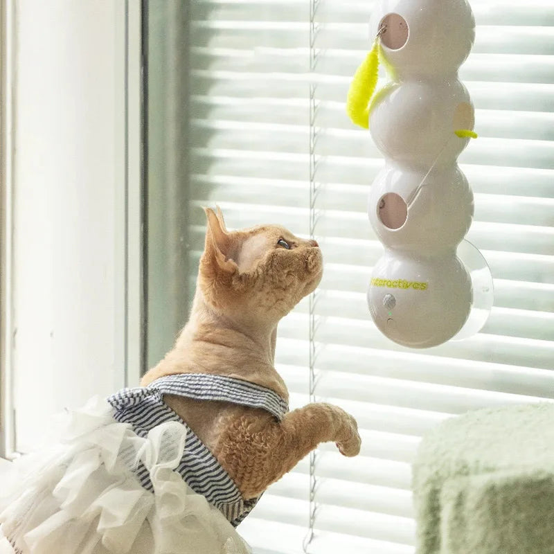 Smart Interactive Cat Wand Pro – Auto-Swing with Replaceable Prey Tail, Durable for Multi-Cat Homes