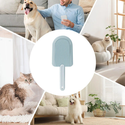 Pet Ice Cream Massage Comb – Soft, Rounded Bristles for Easy Fur Removal & Hairball Reduction