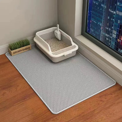 Double-Layer Cat Litter Mat – Non-Slip, Waterproof & Durable
