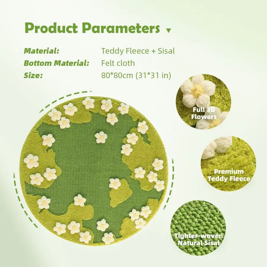 Large Sisal Cat Scratcher Rug (31")