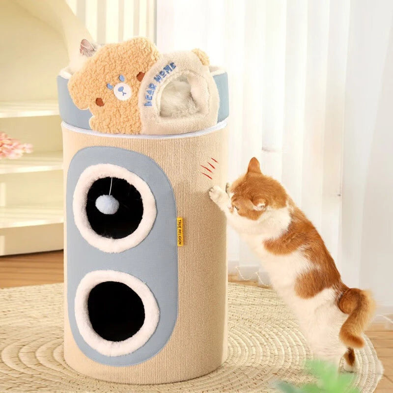 Multi-Layer Cat Climbing Frame Cat Bed Condo Tower