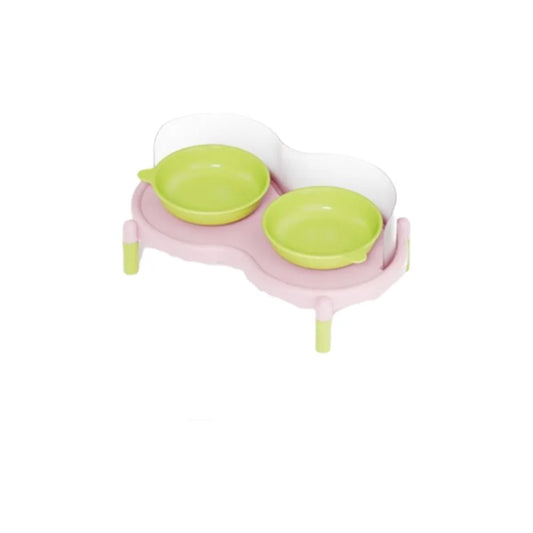 Anti-Slip Ceramic Double Cat Bowls – Elevated Stable Feeder