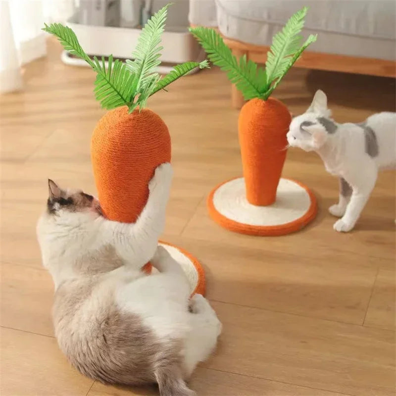 Best Pet Toys™ Carrot Cat Scratcher – Sisal Scratching Post (26×25cm)