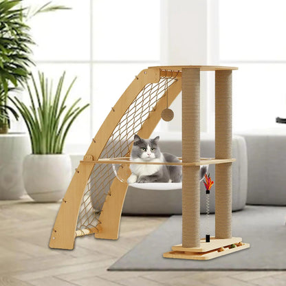 Cat Tree with Space Capsule – Furniture Protector & Playhouse
