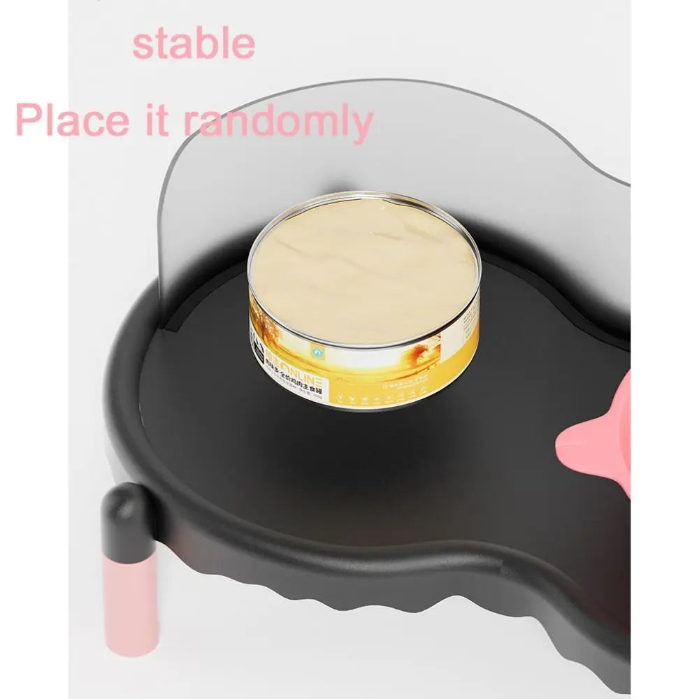 Anti-Slip Ceramic Double Cat Bowls – Elevated Stable Feeder