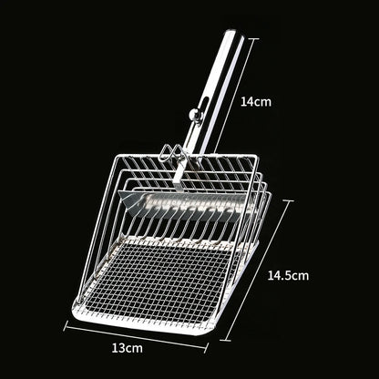 Stainless Steel Fine Mesh Litter Scoop – Easy Clean, Non-Stick & Durable