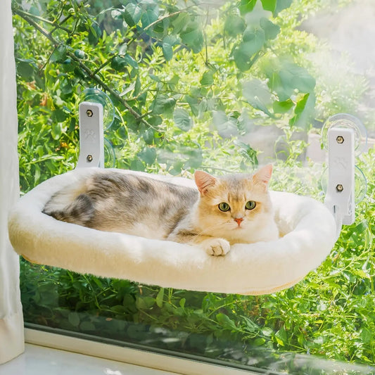 Foldable Cat Window Perch – Space-Saving Hammock with Suction Cups & Soft Cover